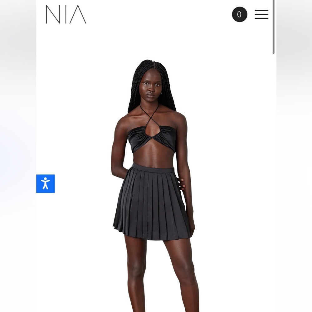 NIA The Brand Bobbi Satin Skort